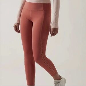Athleta Ultimate Stash Craft 7/8 Tight Muted Red XXS